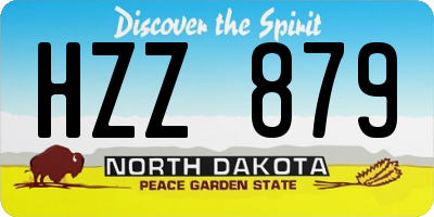 ND license plate HZZ879