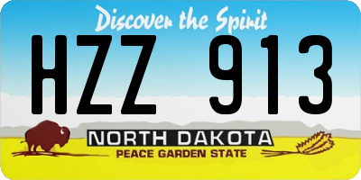 ND license plate HZZ913