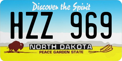 ND license plate HZZ969