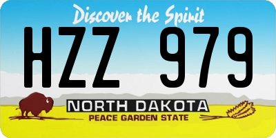 ND license plate HZZ979
