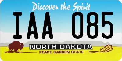 ND license plate IAA085