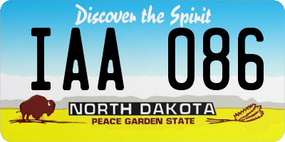 ND license plate IAA086