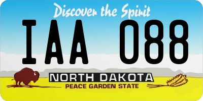ND license plate IAA088