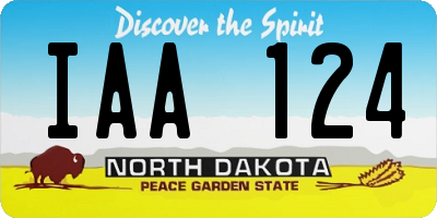 ND license plate IAA124