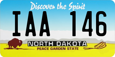 ND license plate IAA146