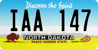 ND license plate IAA147