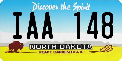 ND license plate IAA148