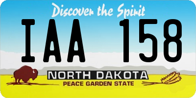 ND license plate IAA158