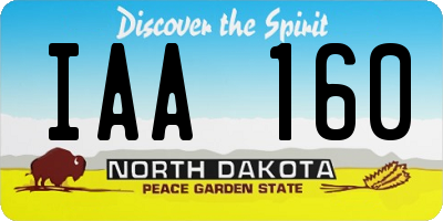 ND license plate IAA160