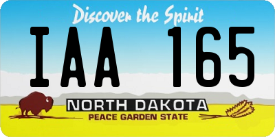ND license plate IAA165