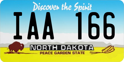 ND license plate IAA166