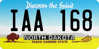 ND license plate IAA168