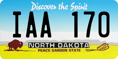 ND license plate IAA170