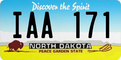 ND license plate IAA171
