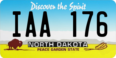 ND license plate IAA176