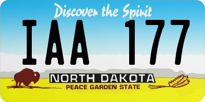 ND license plate IAA177