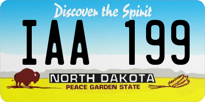 ND license plate IAA199