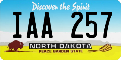 ND license plate IAA257