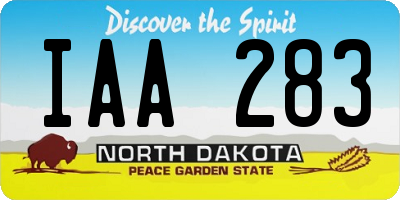 ND license plate IAA283
