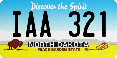 ND license plate IAA321