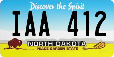 ND license plate IAA412