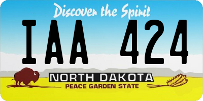 ND license plate IAA424