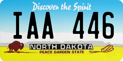 ND license plate IAA446