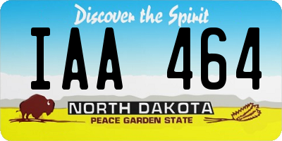 ND license plate IAA464