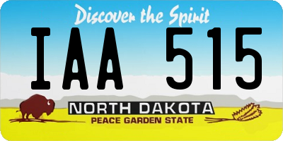 ND license plate IAA515