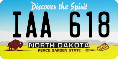 ND license plate IAA618