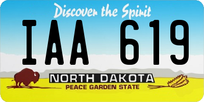ND license plate IAA619