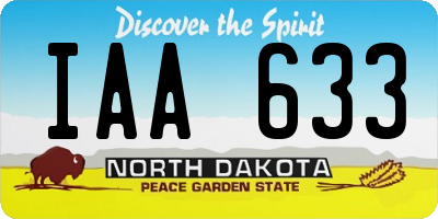 ND license plate IAA633