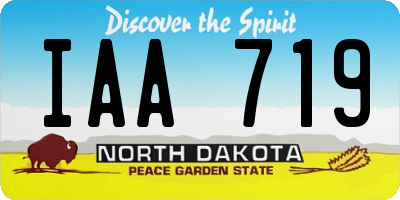 ND license plate IAA719
