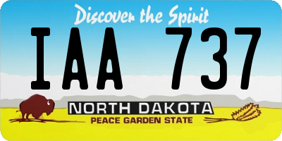 ND license plate IAA737