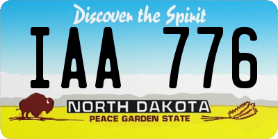 ND license plate IAA776