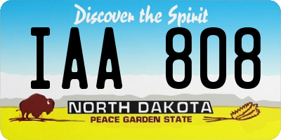ND license plate IAA808