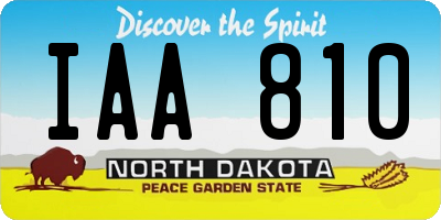 ND license plate IAA810