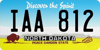 ND license plate IAA812