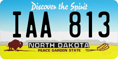 ND license plate IAA813