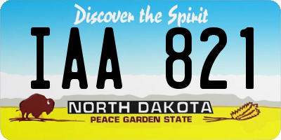 ND license plate IAA821