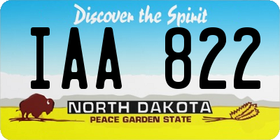 ND license plate IAA822