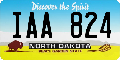 ND license plate IAA824