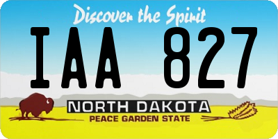 ND license plate IAA827