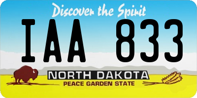 ND license plate IAA833