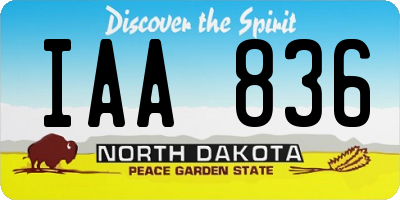ND license plate IAA836