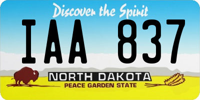 ND license plate IAA837