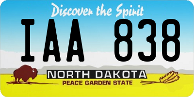 ND license plate IAA838
