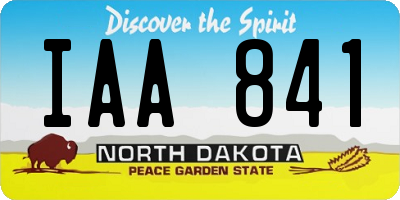 ND license plate IAA841