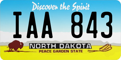 ND license plate IAA843