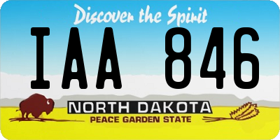 ND license plate IAA846
